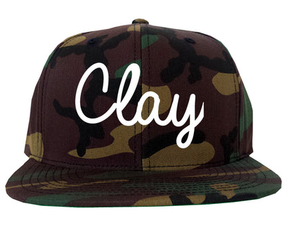 Clay Alabama AL Script Mens Snapback Hat Army Camo