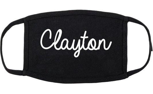 Clayton Missouri MO Script Cotton Face Mask Black