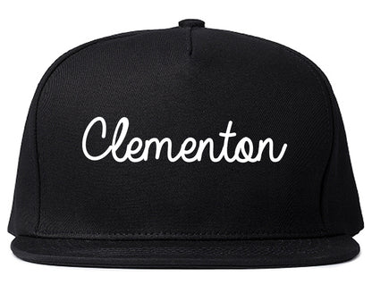 Clementon New Jersey NJ Script Mens Snapback Hat Black