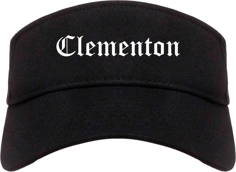 Clementon New Jersey NJ Old English Mens Visor Cap Hat Black