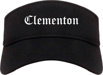 Clementon New Jersey NJ Old English Mens Visor Cap Hat Black