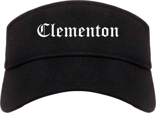 Clementon New Jersey NJ Old English Mens Visor Cap Hat Black