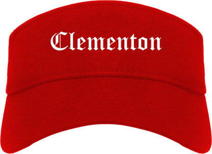 Clementon New Jersey NJ Old English Mens Visor Cap Hat Red