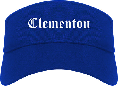 Clementon New Jersey NJ Old English Mens Visor Cap Hat Royal Blue