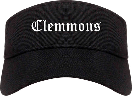 Clemmons North Carolina NC Old English Mens Visor Cap Hat Black