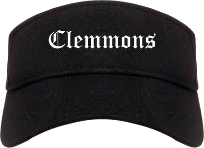 Clemmons North Carolina NC Old English Mens Visor Cap Hat Black