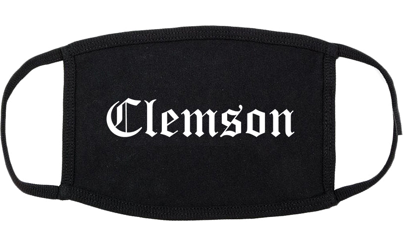 Clemson South Carolina SC Old English Cotton Face Mask Black