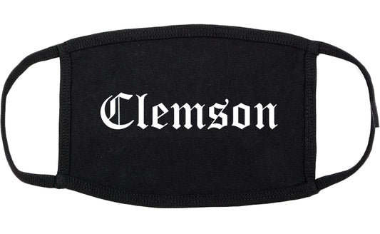 Clemson South Carolina SC Old English Cotton Face Mask Black