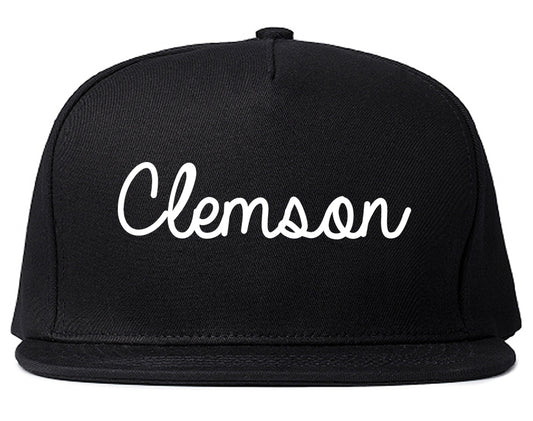 Clemson South Carolina SC Script Mens Snapback Hat Black