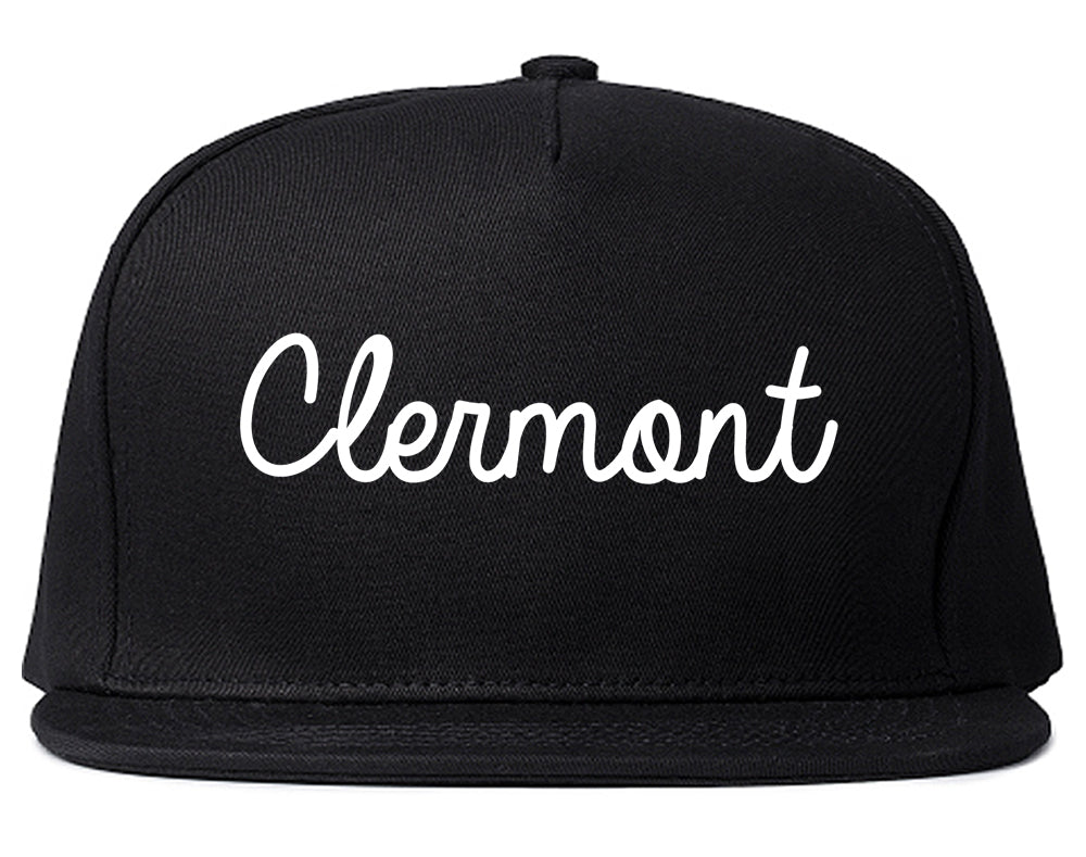 Clermont Florida FL Script Mens Snapback Hat Black