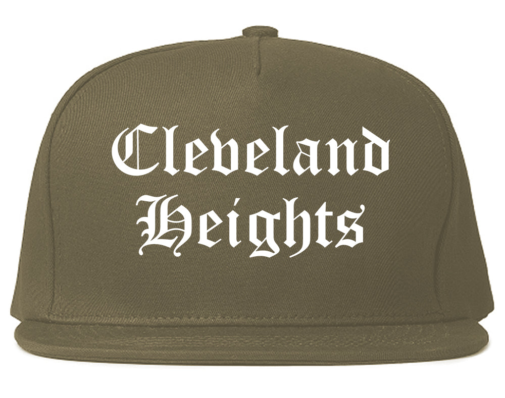 Cleveland Heights Ohio OH Old English Mens Snapback Hat Grey