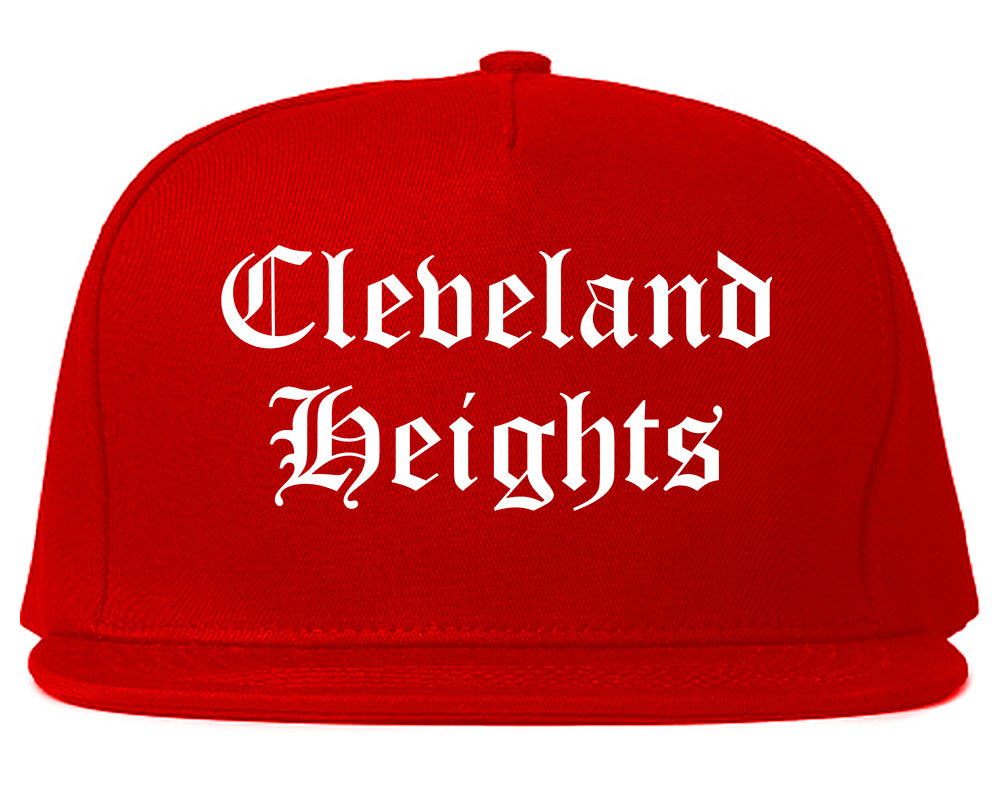 Cleveland Heights Ohio OH Old English Mens Snapback Hat Red