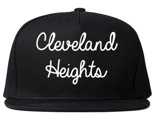 Cleveland Heights Ohio OH Script Mens Snapback Hat Black