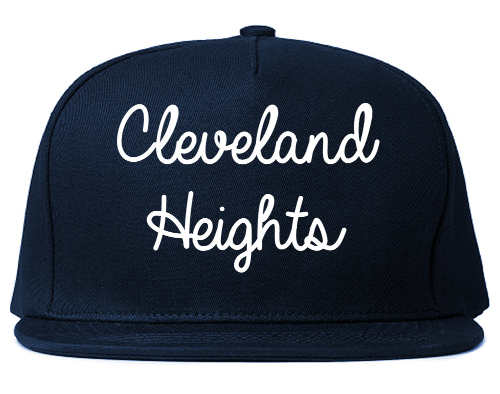 Cleveland Heights Ohio OH Script Mens Snapback Hat Navy Blue