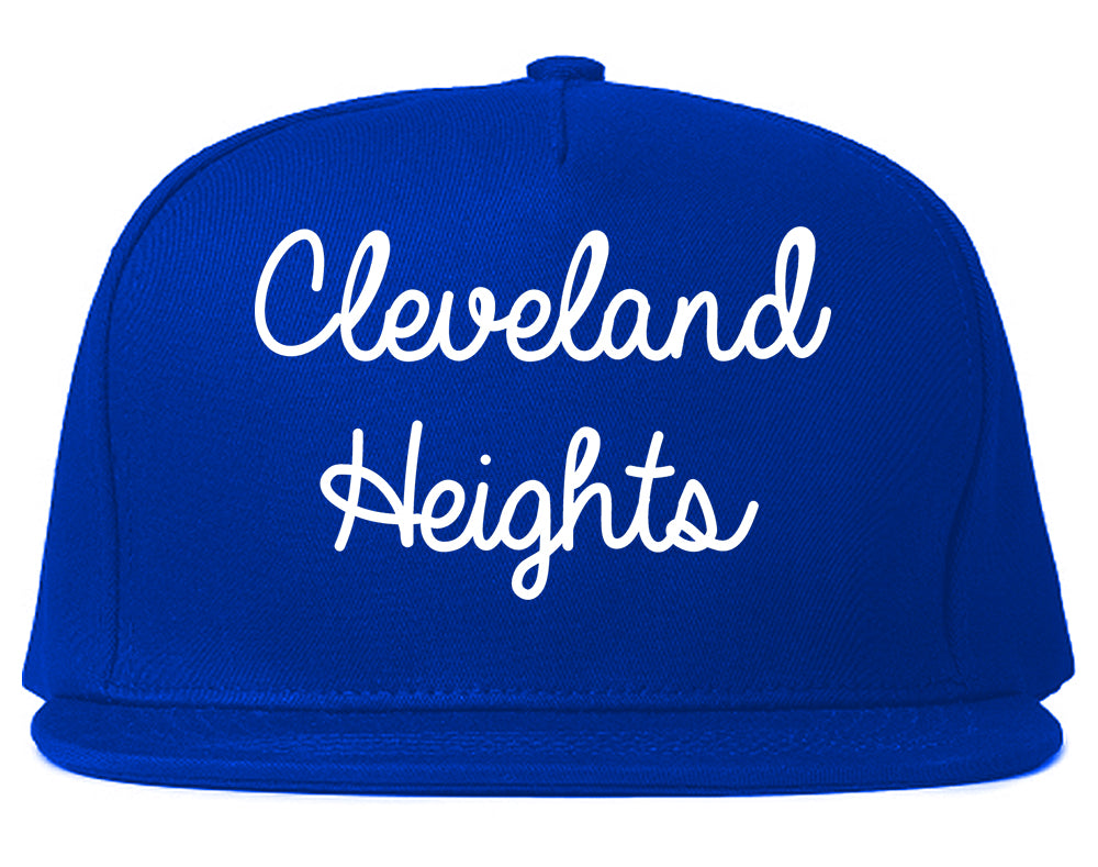 Cleveland Heights Ohio OH Script Mens Snapback Hat Royal Blue