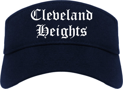 Cleveland Heights Ohio OH Old English Mens Visor Cap Hat Navy Blue