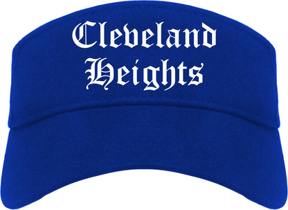 Cleveland Heights Ohio OH Old English Mens Visor Cap Hat Royal Blue