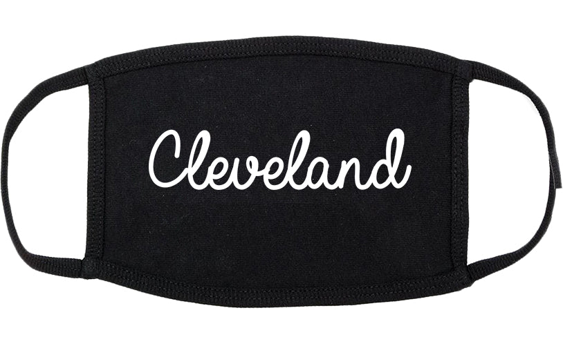 Cleveland Ohio OH Script Cotton Face Mask Black