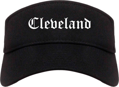 Cleveland Ohio OH Old English Mens Visor Cap Hat Black