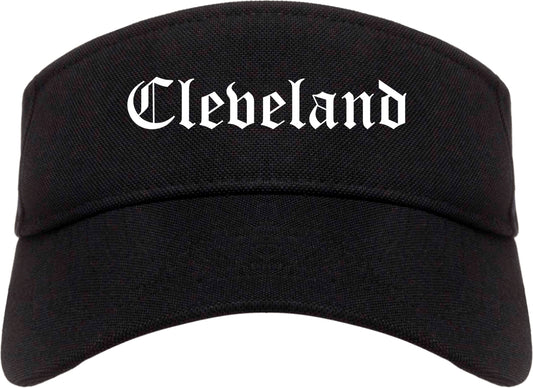 Cleveland Ohio OH Old English Mens Visor Cap Hat Black