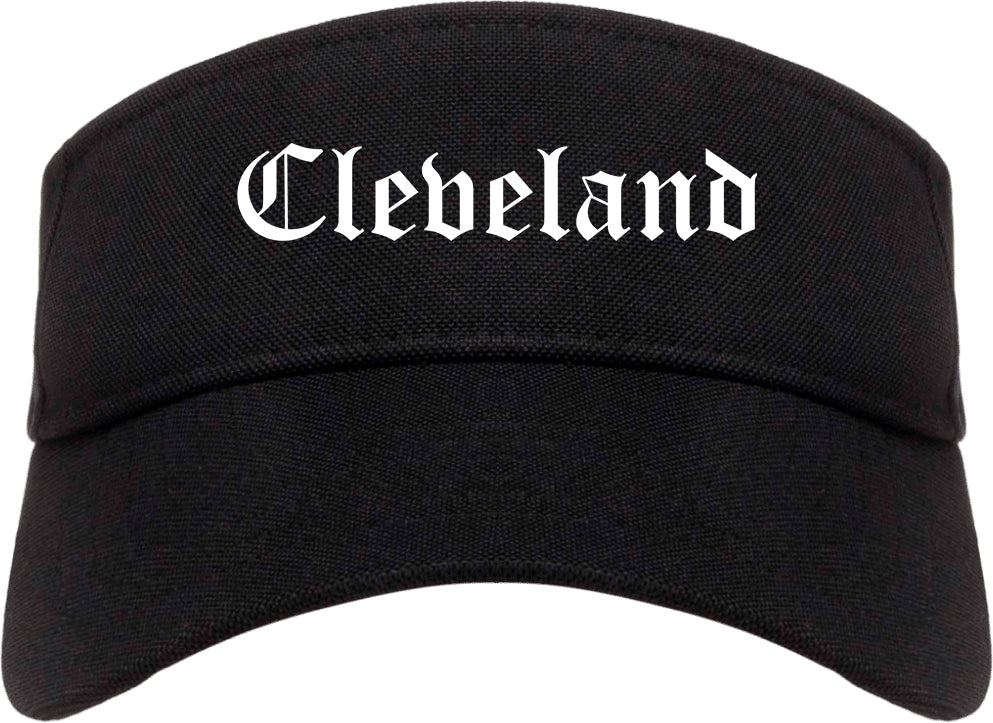 Cleveland Tennessee TN Old English Mens Visor Cap Hat Black