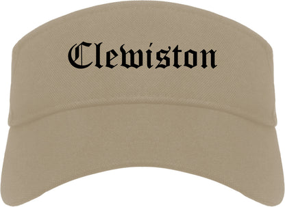 Clewiston Florida FL Old English Mens Visor Cap Hat Khaki