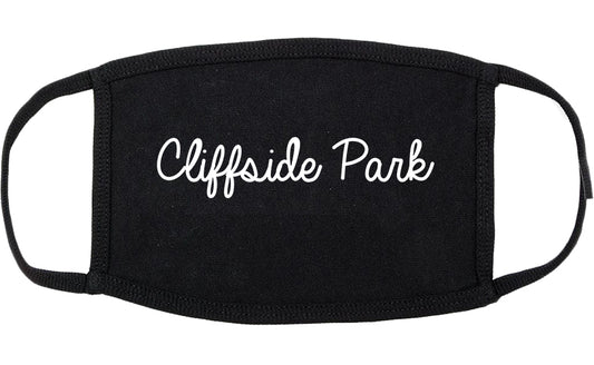 Cliffside Park New Jersey NJ Script Cotton Face Mask Black