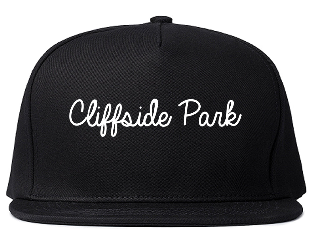 Cliffside Park New Jersey NJ Script Mens Snapback Hat Black