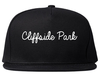 Cliffside Park New Jersey NJ Script Mens Snapback Hat Black