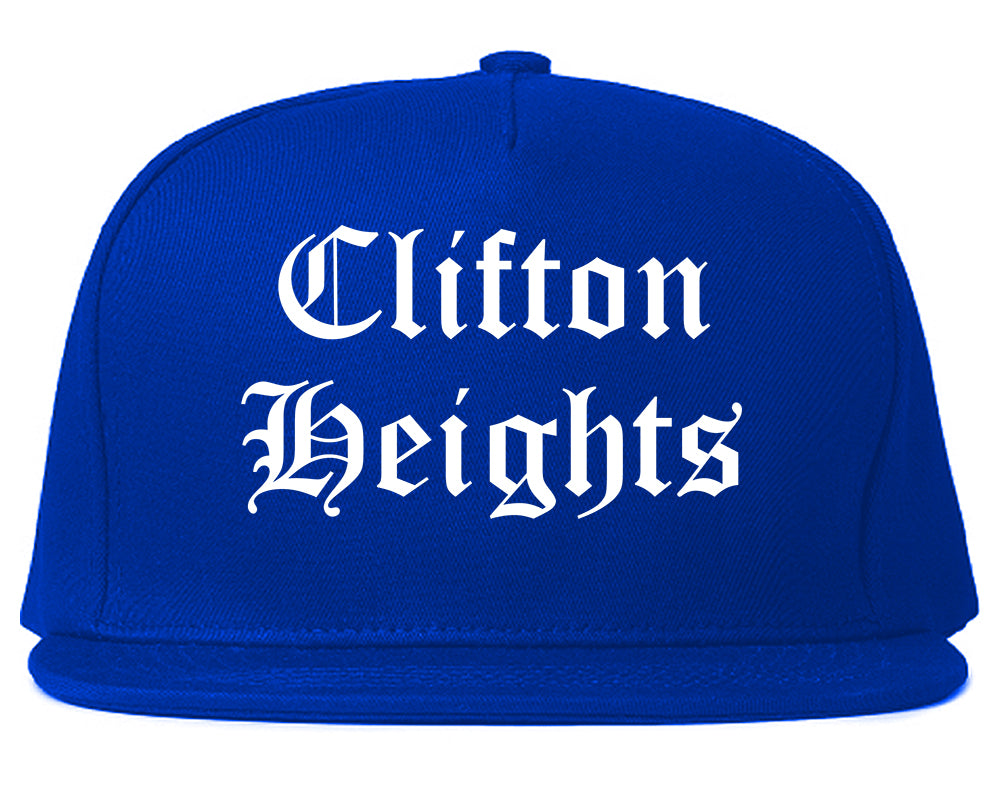 Clifton Heights Pennsylvania PA Old English Mens Snapback Hat Royal Blue