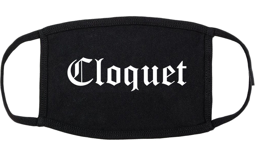 Cloquet Minnesota MN Old English Cotton Face Mask Black