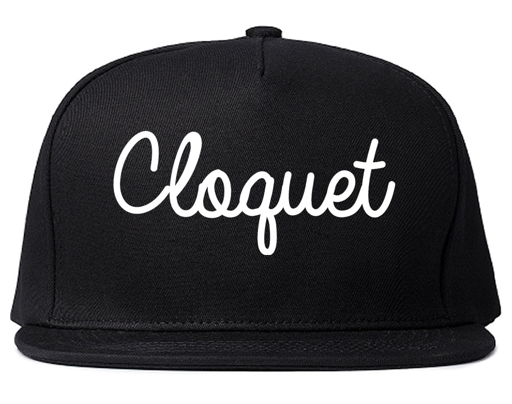 Cloquet Minnesota MN Script Mens Snapback Hat Black