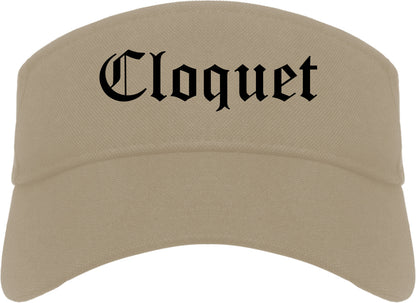 Cloquet Minnesota MN Old English Mens Visor Cap Hat Khaki