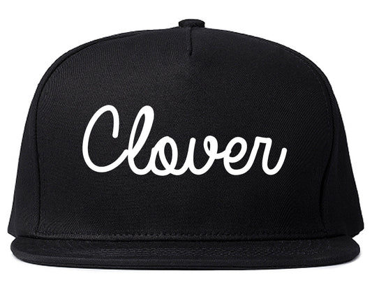 Clover South Carolina SC Script Mens Snapback Hat Black