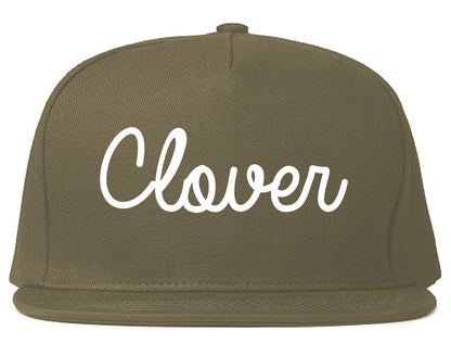 Clover South Carolina SC Script Mens Snapback Hat Grey