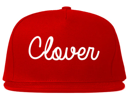 Clover South Carolina SC Script Mens Snapback Hat Red
