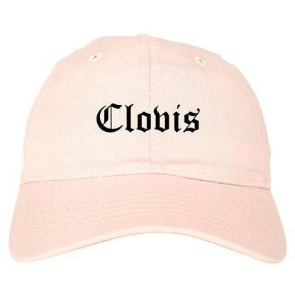 Clovis New Mexico NM Old English Mens Dad Hat Baseball Cap Pink