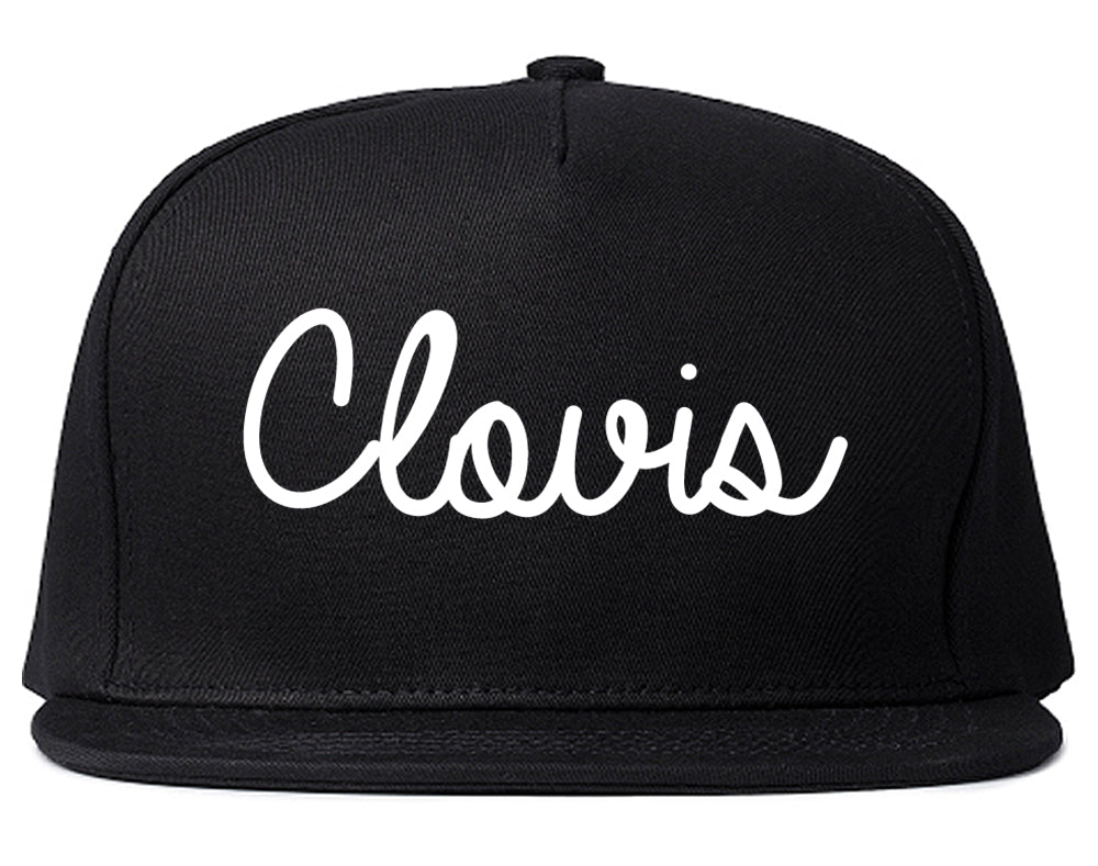 Clovis New Mexico NM Script Mens Snapback Hat Black