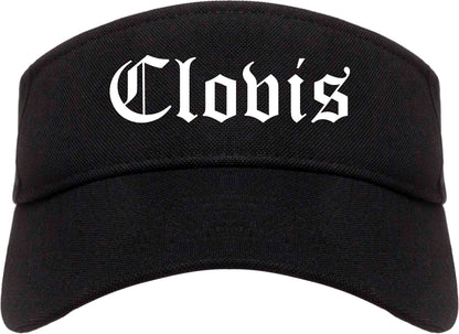 Clovis New Mexico NM Old English Mens Visor Cap Hat Black