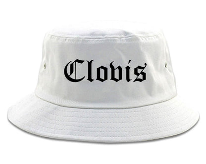 Clovis New Mexico NM Old English Mens Bucket Hat White