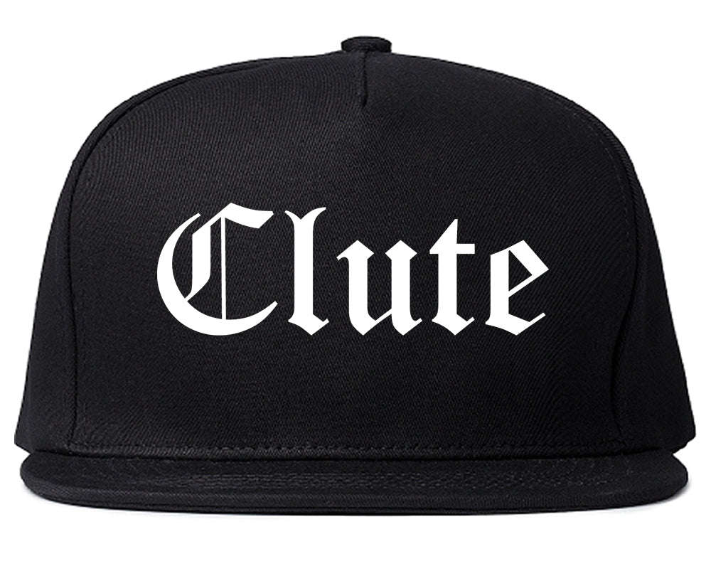 Clute Texas TX Old English Mens Snapback Hat Black