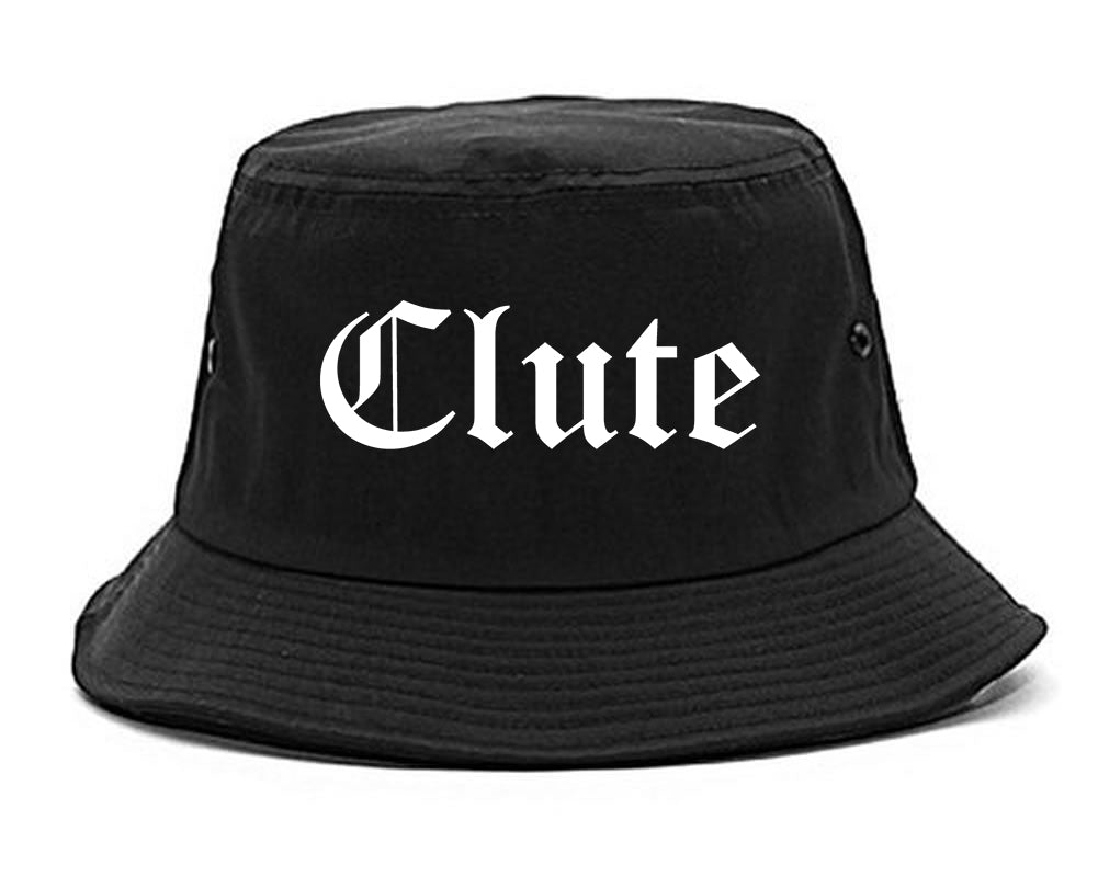 Clute Texas TX Old English Mens Bucket Hat Black