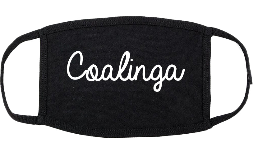 Coalinga California CA Script Cotton Face Mask Black