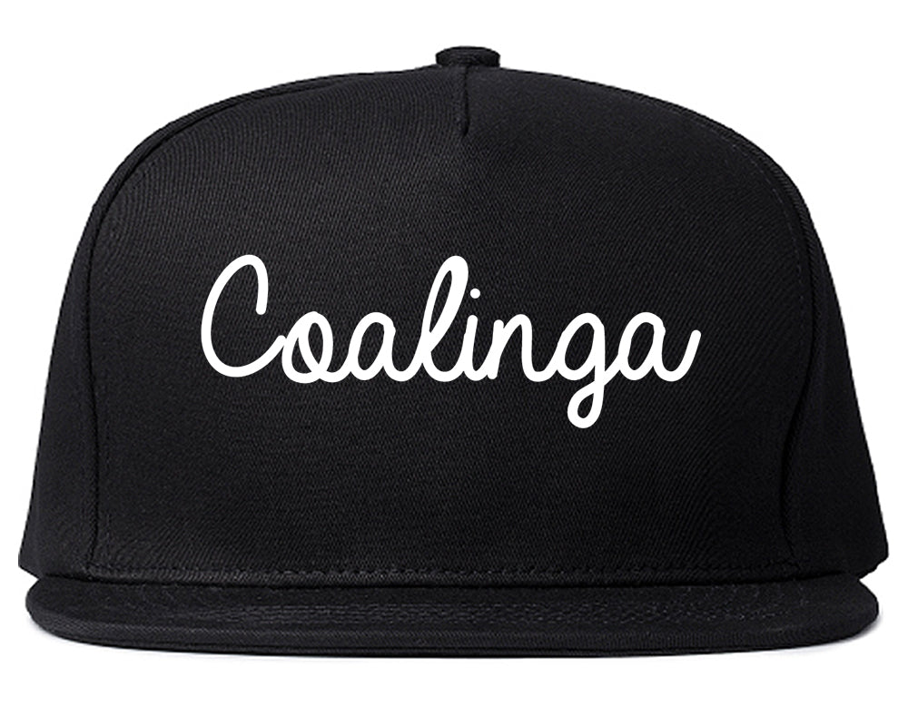 Coalinga California CA Script Mens Snapback Hat Black