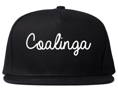 Coalinga California CA Script Mens Snapback Hat Black