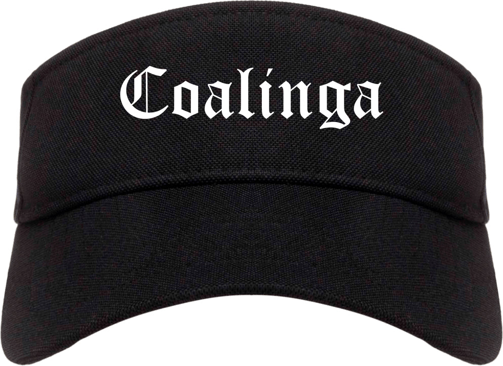 Coalinga California CA Old English Mens Visor Cap Hat Black