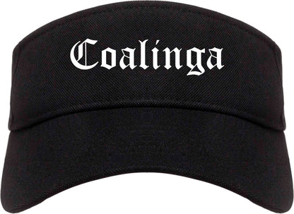 Coalinga California CA Old English Mens Visor Cap Hat Black