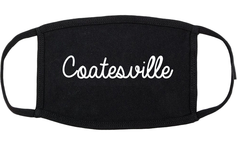 Coatesville Pennsylvania PA Script Cotton Face Mask Black