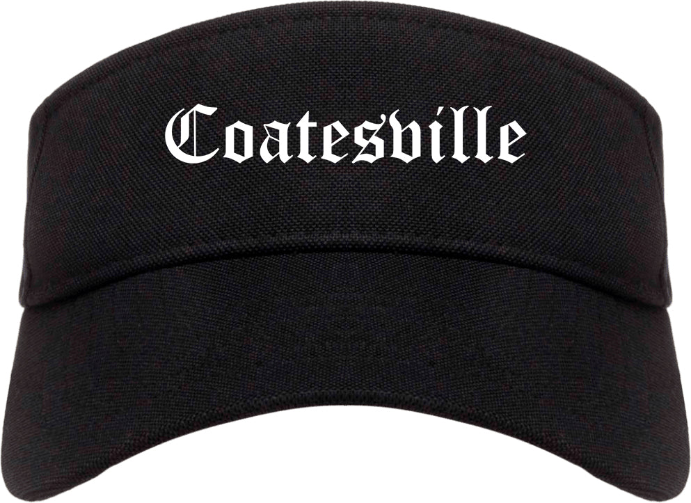Coatesville Pennsylvania PA Old English Mens Visor Cap Hat Black