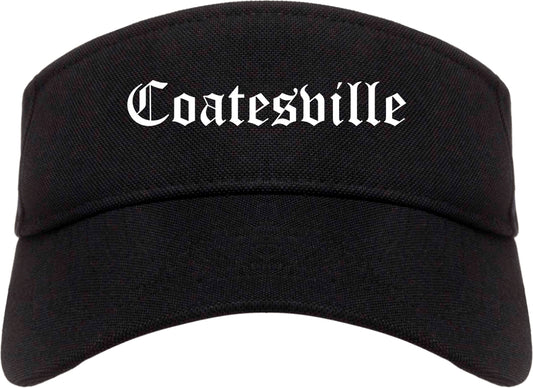 Coatesville Pennsylvania PA Old English Mens Visor Cap Hat Black